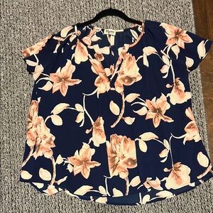 Show Me Your MuMu Avalon Floral Navy and Pink Women's Top